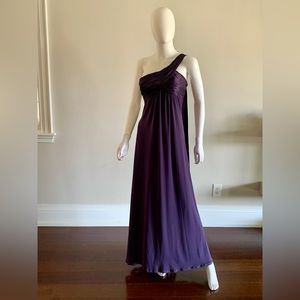 David’s Bridal Bridesmaids Gown in Purple